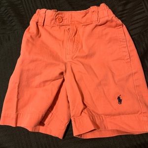 Boy Polo Shorts 5T Salmon